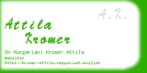 attila kromer business card